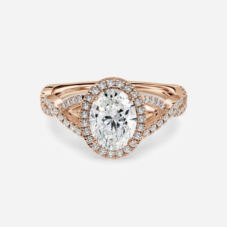 Victoria Oval Diamond Band Engagement Ring