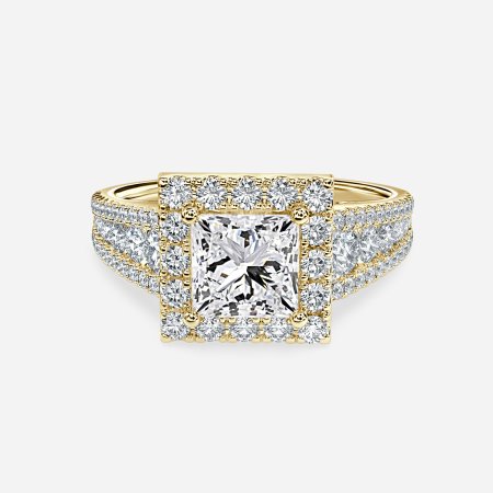 Dalia Princess Halo Engagement Ring