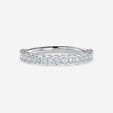 Semi Rubover Diamond Wedding Ring