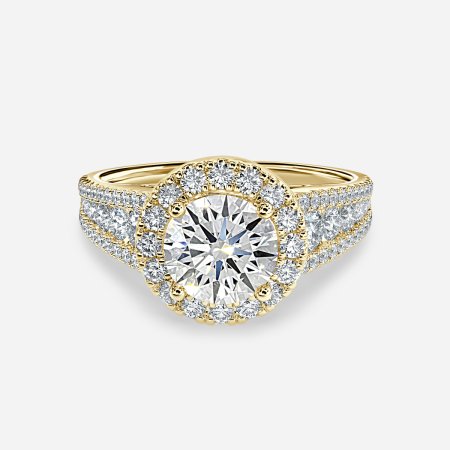 Dalia Round Halo Engagement Ring