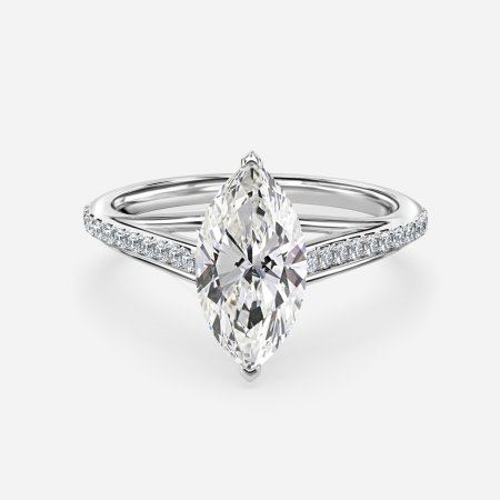 Heni Marquise Diamond Band Engagement Ring
