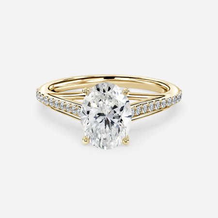 Heni Oval Diamond Band Engagement Ring