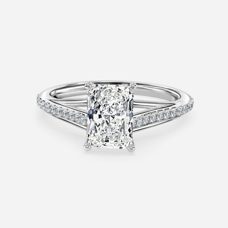Heni Radiant Diamond Band Engagement Ring