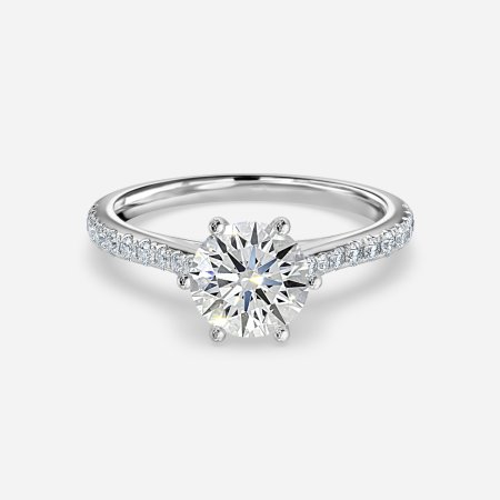 Shyam Round Diamond Band Engagement Ring