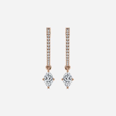 Sia Marquise Hoop Earrings