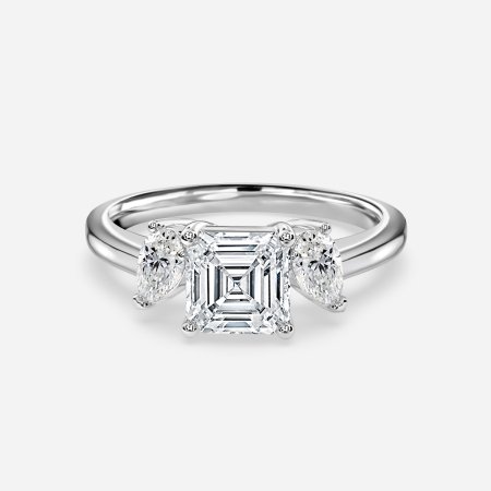 Freya Asscher Three Stone Engagement Ring