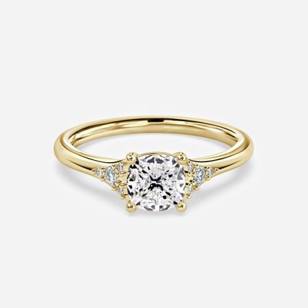 Anastasia Cushion Three Stone Engagement Ring