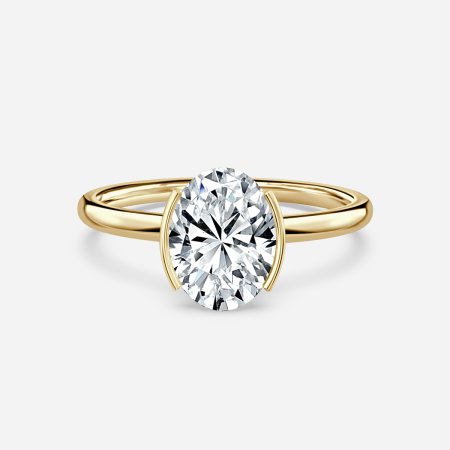 Anastasia Oval Bezel Engagement Ring