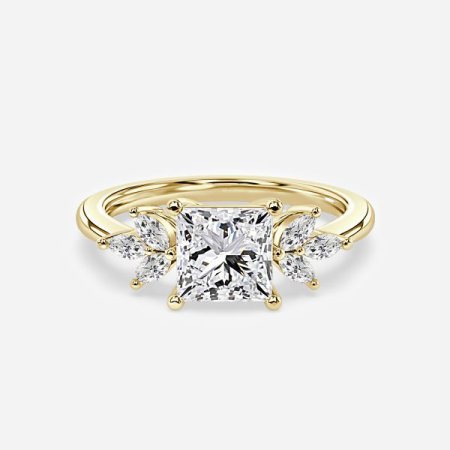 Alexandra Princess Three Stone Engagement Ring
