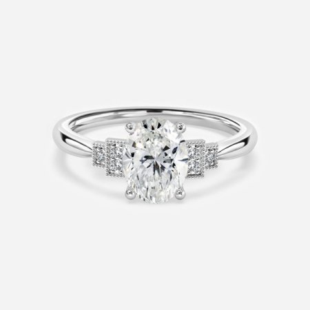 Augusta Oval Three Stone Engagement Ring