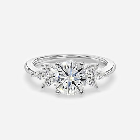 Alexandra Round Three Stone Engagement Ring
