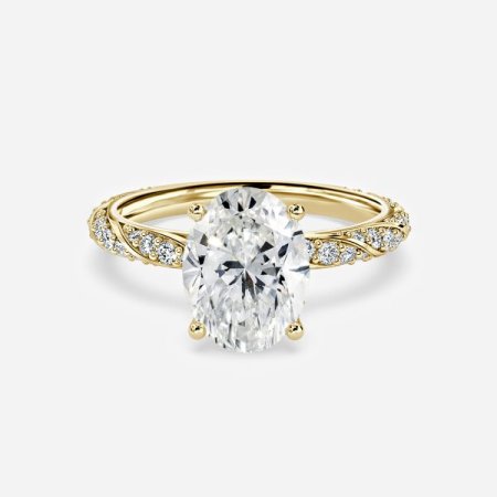 Serena Oval Diamond Band Engagement Ring