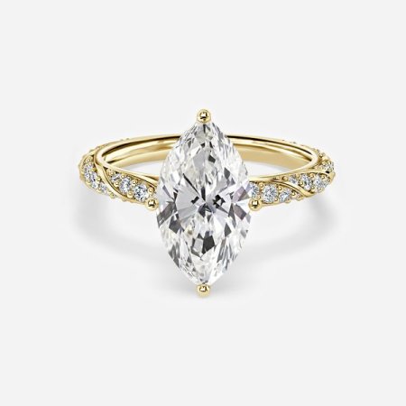 Serena Marquise Diamond Band Engagement Ring