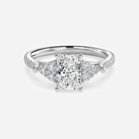 Elizabeth Radiant Three Stone Engagement Ring