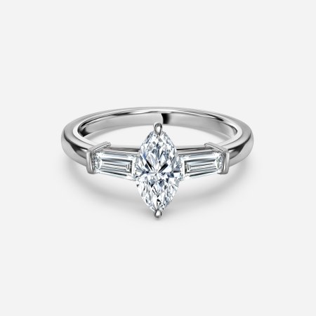 Miriam Marquise Three Stone Engagement Ring