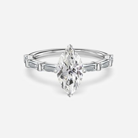 Kate Marquise Diamond Band Engagement Ring