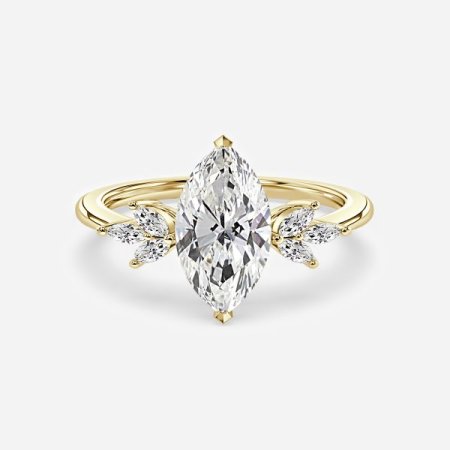 Alexandra Marquise Three Stone Engagement Ring