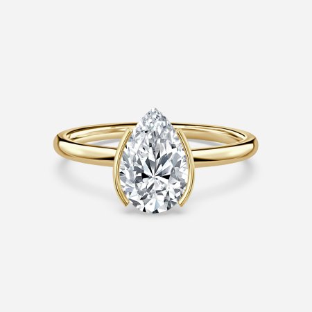 Augusta Pear Bezel Engagement Ring