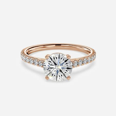 Kuusi Round Diamond Band Engagement Ring