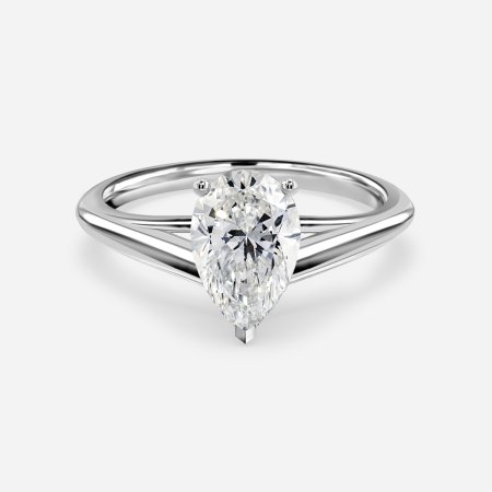 Katelyn Plain Pear Solitaire Engagement Ring