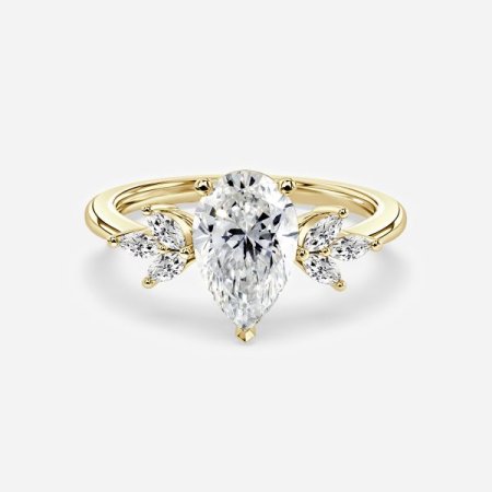 Alexandra Pear Three Stone Engagement Ring