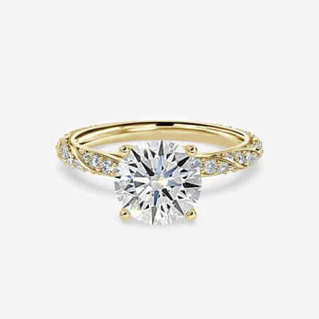 Serena Round Diamond Band Engagement Ring