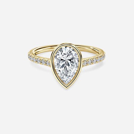 Ali'i Pear Diamond Band Engagement Ring