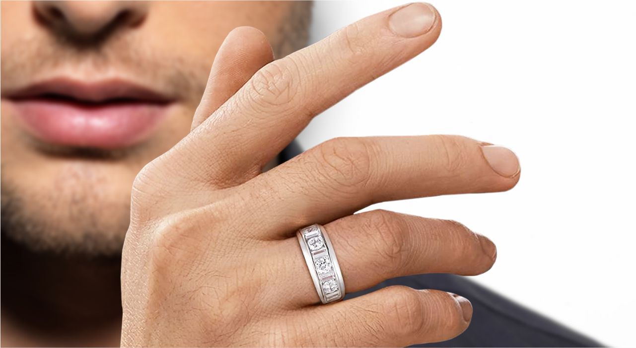 mens platinum wedding bands