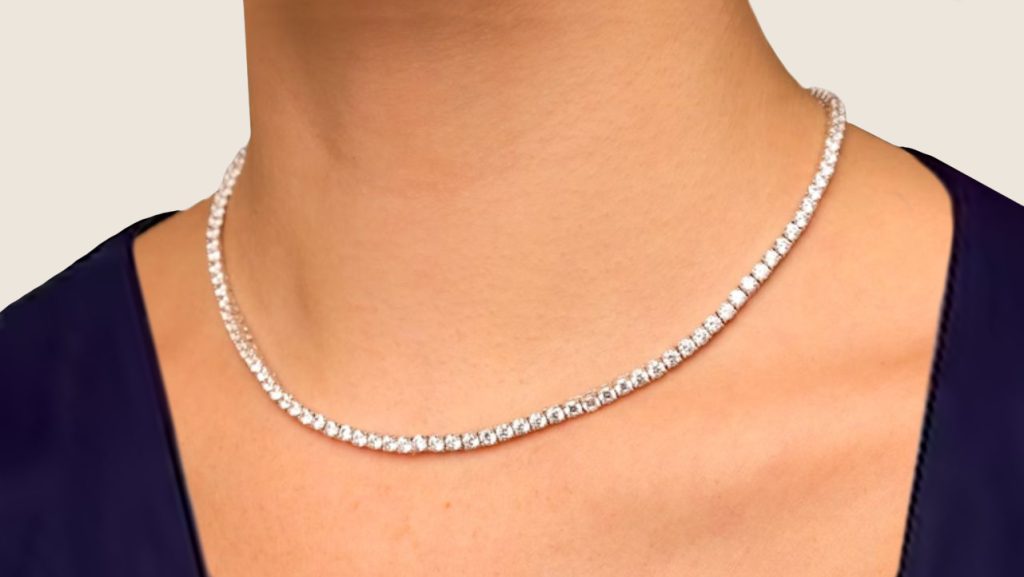 Tennis lab diamond necklace