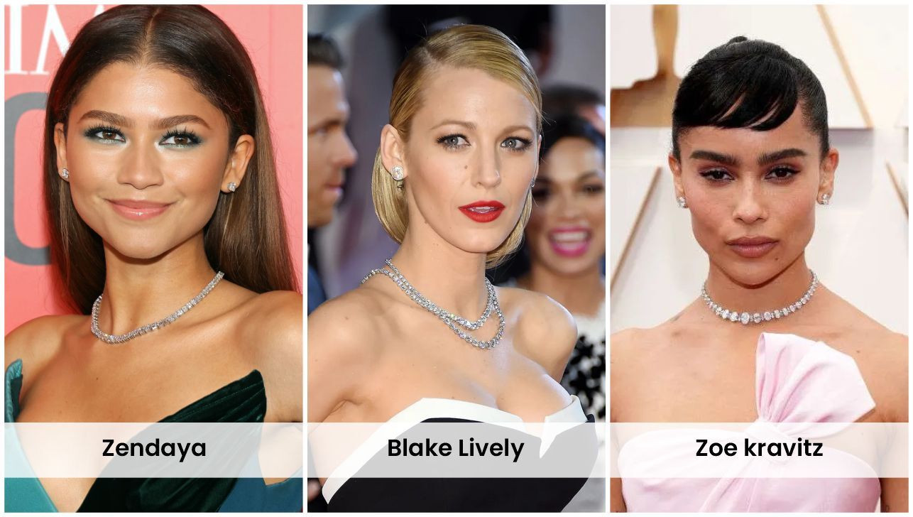 celebrities lab diamond necklace