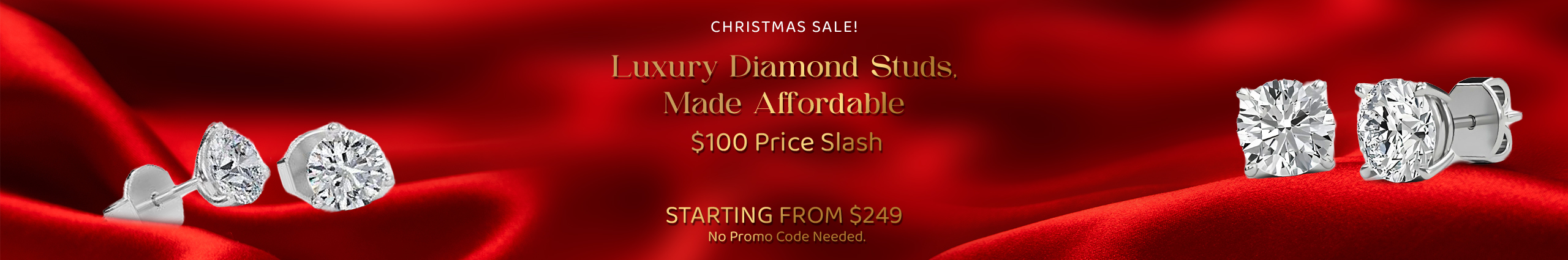 Diamond Stud Earrings Banner