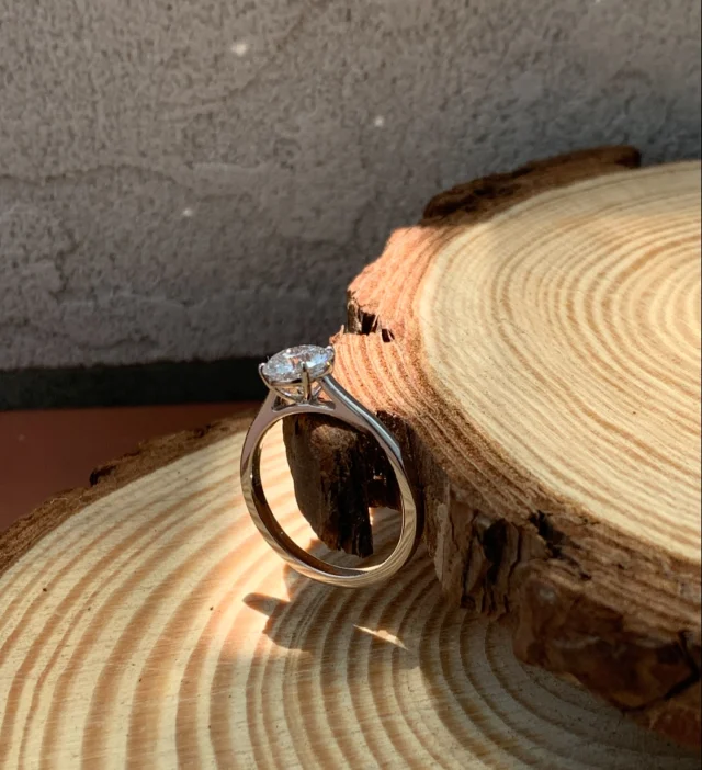 1.08ct Arya Round Solitaire Engagement RingElevate your love story with our 1.08ct Arya Round Solitaire Engagement Ring. Pure elegance meets everlasting commitment.(LGDBR-109)#round #weddingring #ring #diamond #gift #diamondring #ring #roundcut#gold #labgrowndiamond